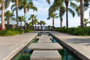 How to Create Cohesive Outdoor Flooring with Travertine Marble Slabs and Pattern Sets