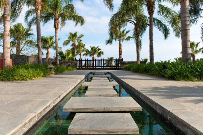 How to Create Cohesive Outdoor Flooring with Travertine Marble Slabs and Pattern Sets